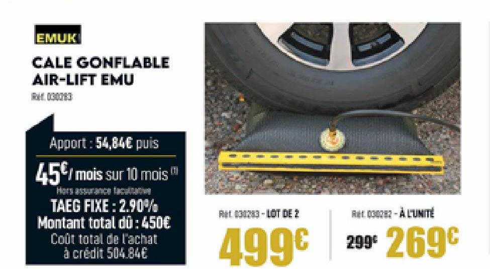 cale gonflable air-lift emu emuk