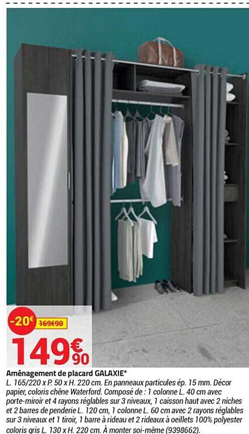 aménagement de placard galaxie