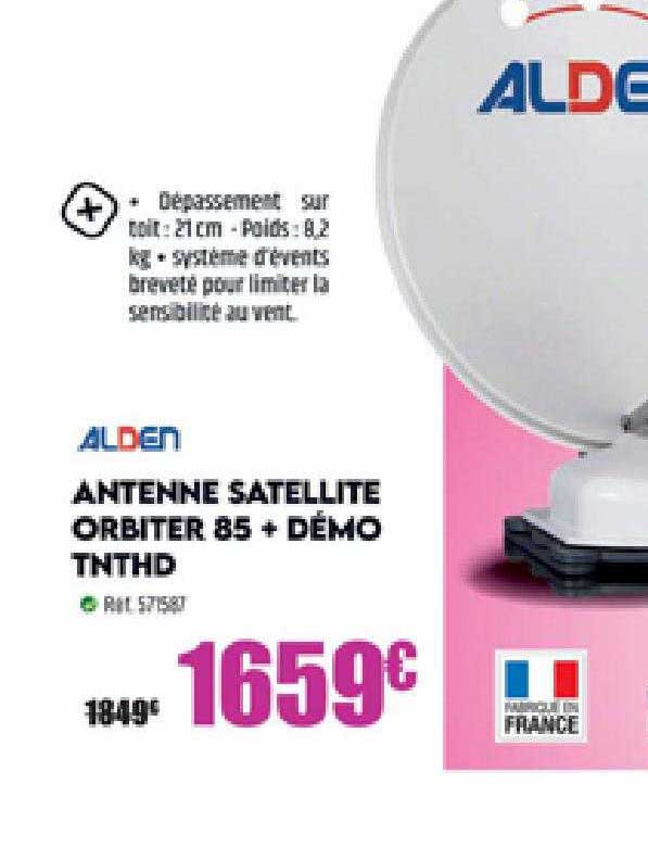 antenne satellite orbiter 85 + démo tnthd alden