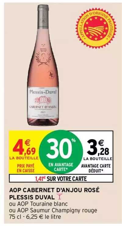 aop cabernet d'anjou rosé plessis duval