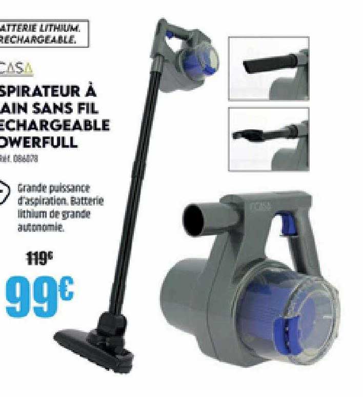 Aspirateur Sans Fil Rechargeable Powerfull