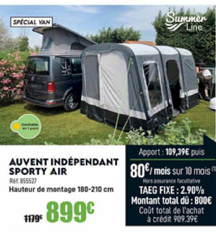 Auvent Indépendant Sporty Air Summer Line