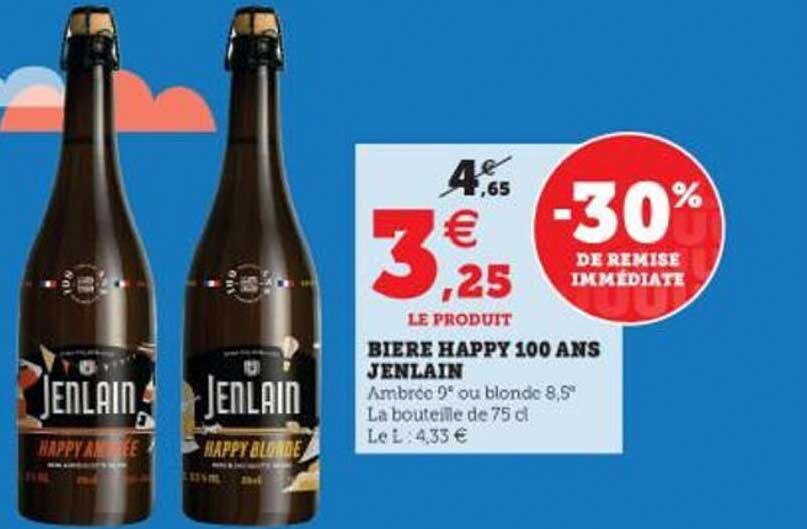 Bière Happy 100 Ans Jenlain