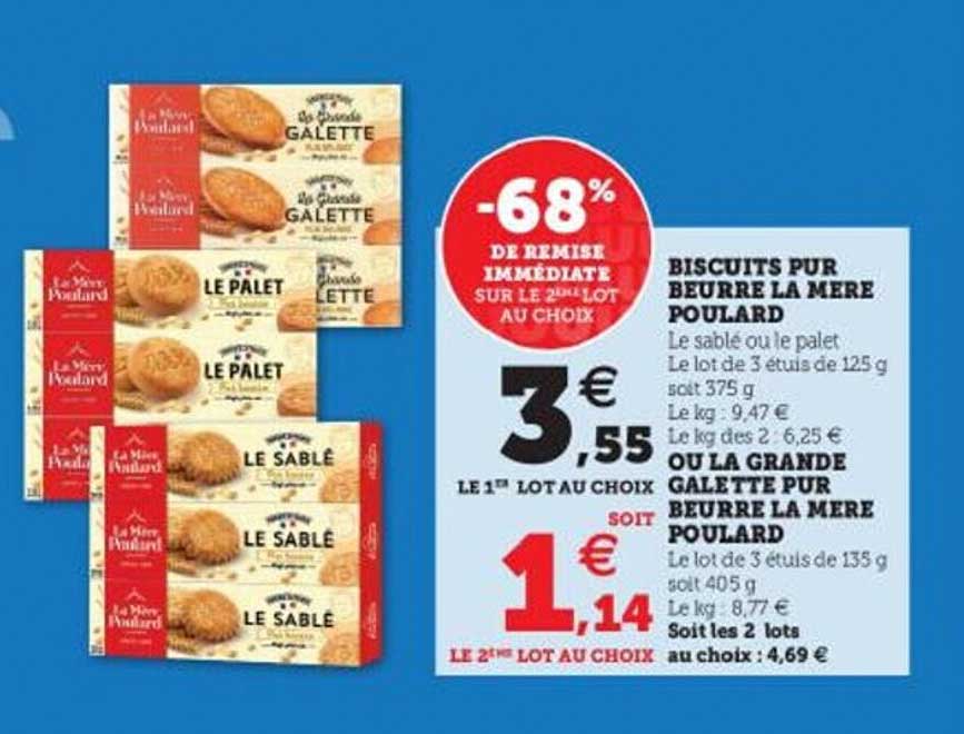 biscuits pur beurre la mère poulard ou la grande galette pur beurre la mère poulard