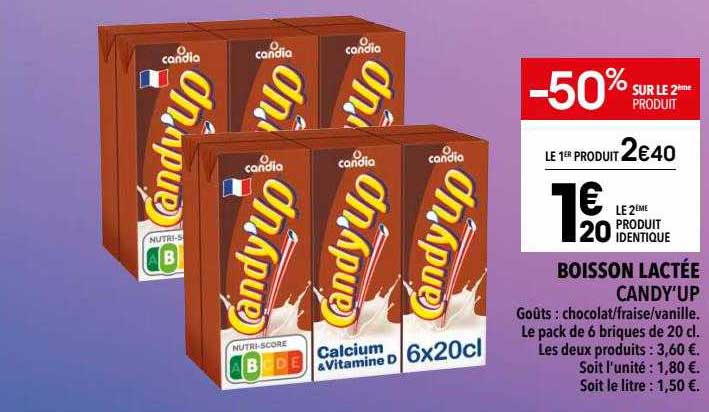 boisson lactée candy'up