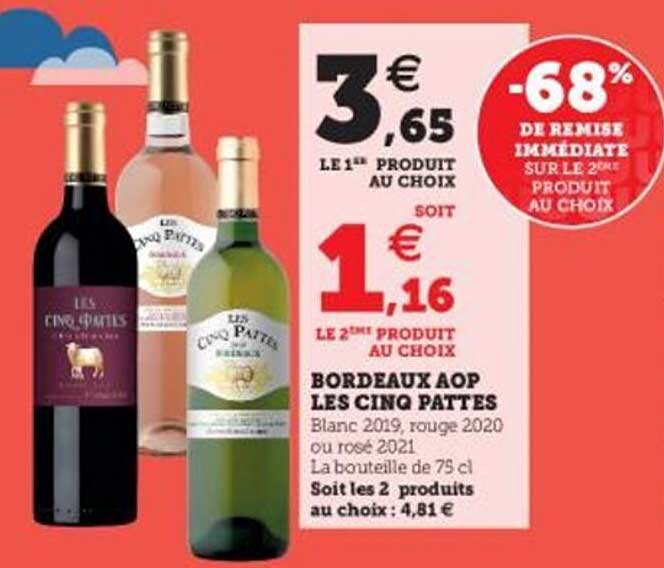 bordeaux aop les cinq pattes
