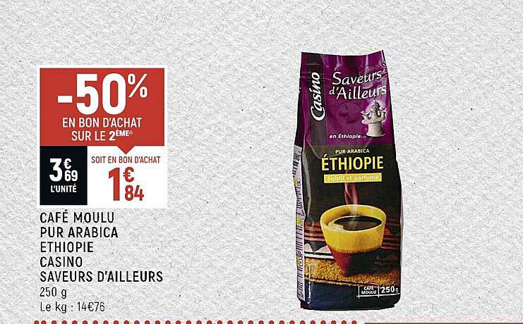 café moulu pur arabica éthiopie casino saveurs d'ailleurs
