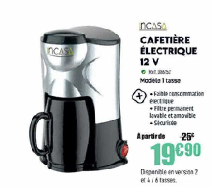 cafetière électrique 12v incasa