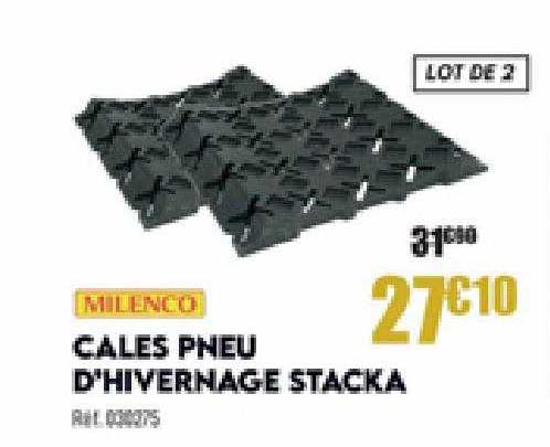 cales pneu d'hivernage stacka milenco