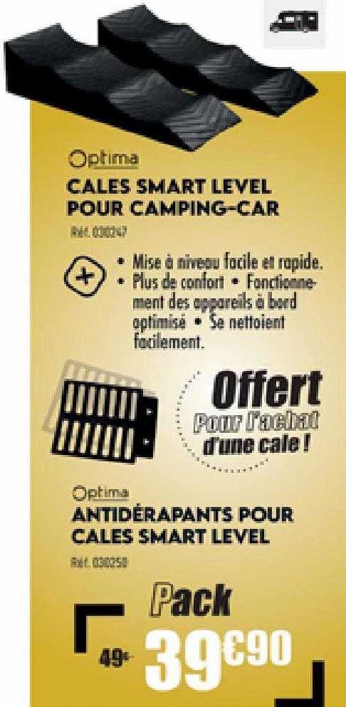 cales smart level pour camping-car optima, antidérapants pour cales smart level optima