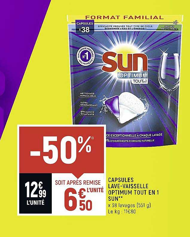 capsules lave-vaisselle optimum tout en 1