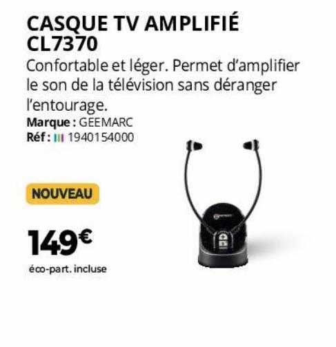 Casque Tv Amplifié Cl7370