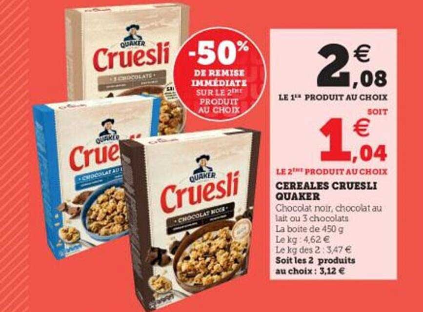 Céréales Cruesli Quaker