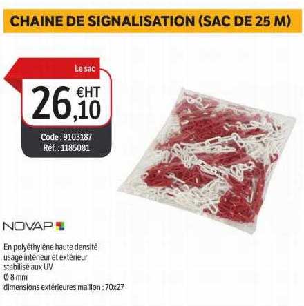chaîne de signalilsation (sac de 25 m) novap