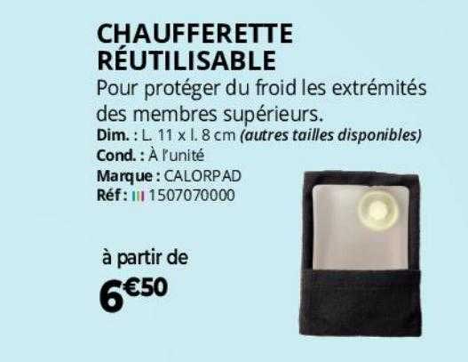 Chaufferette Réutilisable Calorpad