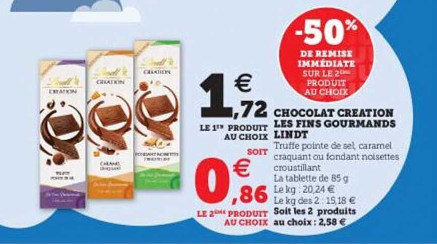 Chocolat Création Les Fins Gourmands Lindt