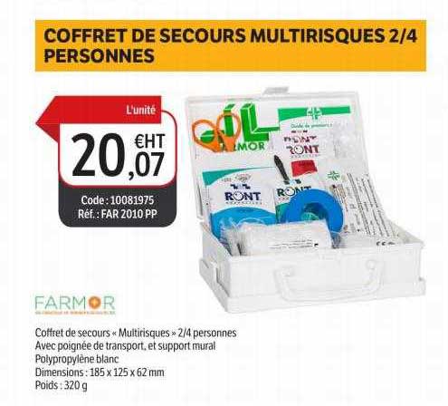 coffret de secours multirisques 2-4 personnes farmor