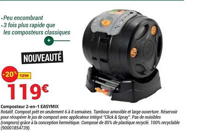composteur 2-en-1 easymix