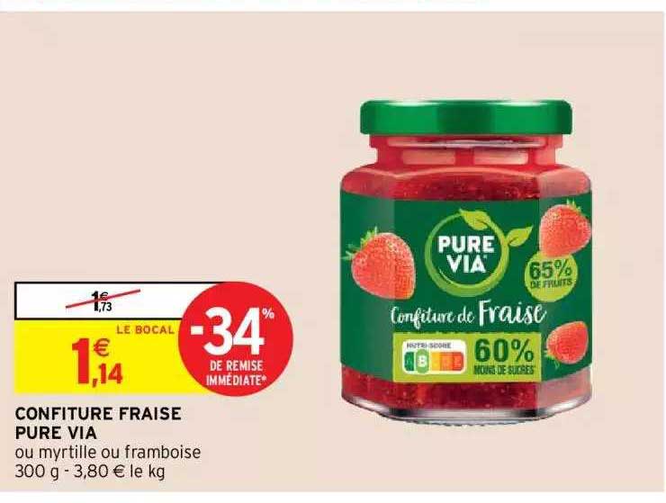 confiture fraise pure via