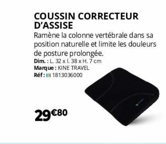 coussin correcteur d'assise kine travel