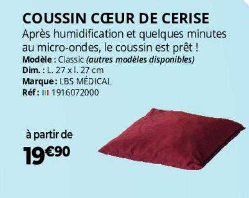 coussin cœur de cerise lbs médical