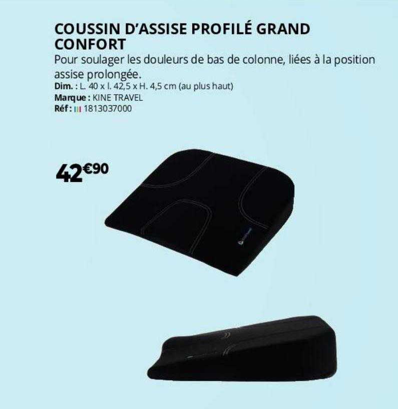 coussin d'assise profilé grand confort