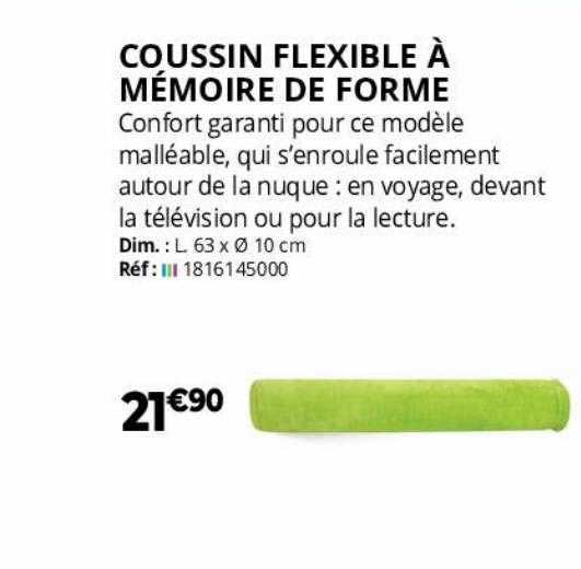 Coussin Flexible à Mémoire De Forme