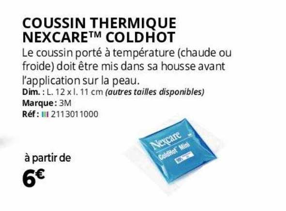 coussin thermique nexcare coldhot