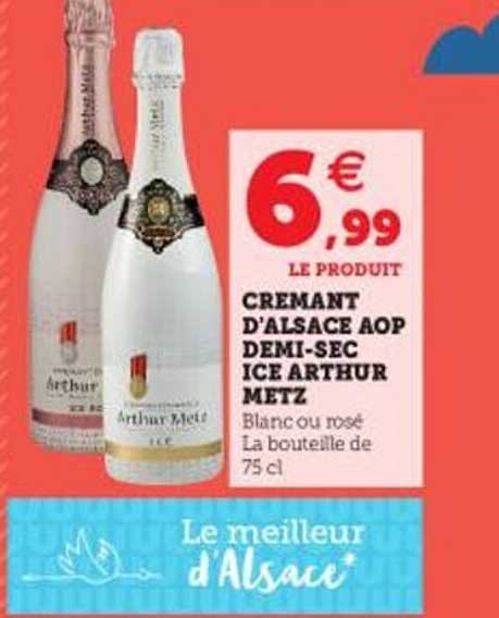 crémant d'alsace aop demi-sec ice arthur metz