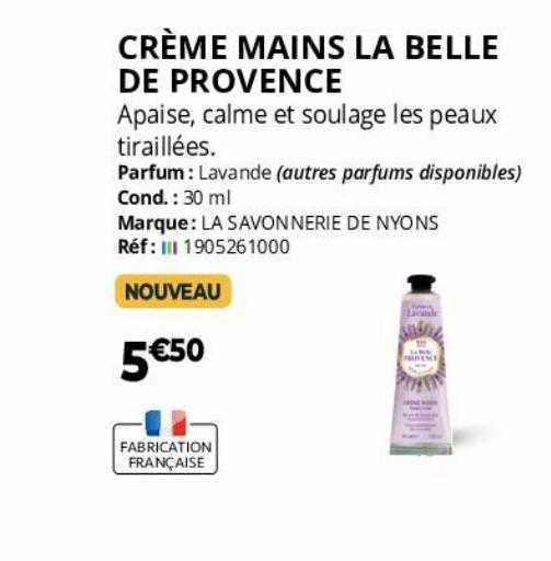 crème mains la belle de provence la savonnerie de nyons