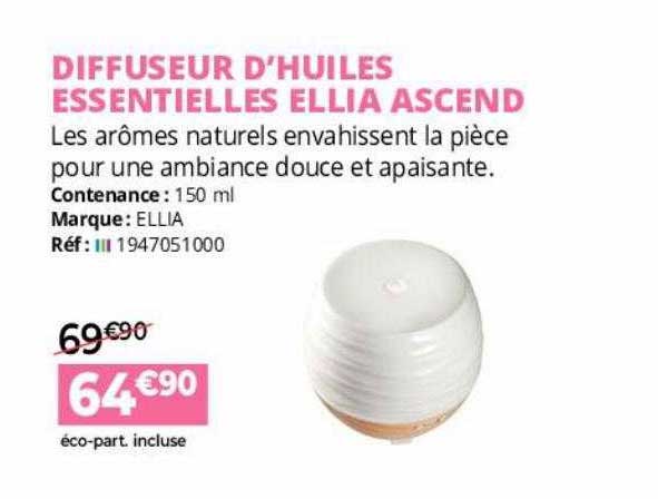diffuseur d'huiles essentielles ellia ascend