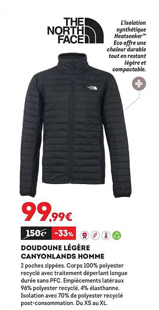 doudoune légère canyon lands homme the north face