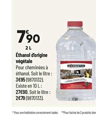 éthanol d'origine végétale