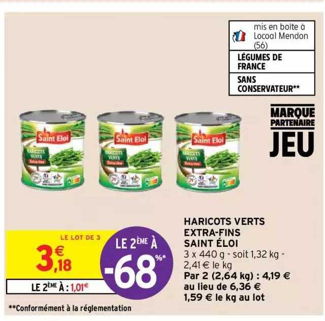 haricots verts extra-fins saint éloi