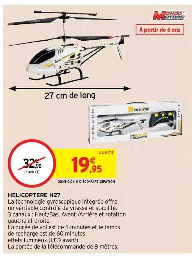 hélicoptère h27 mondo motors