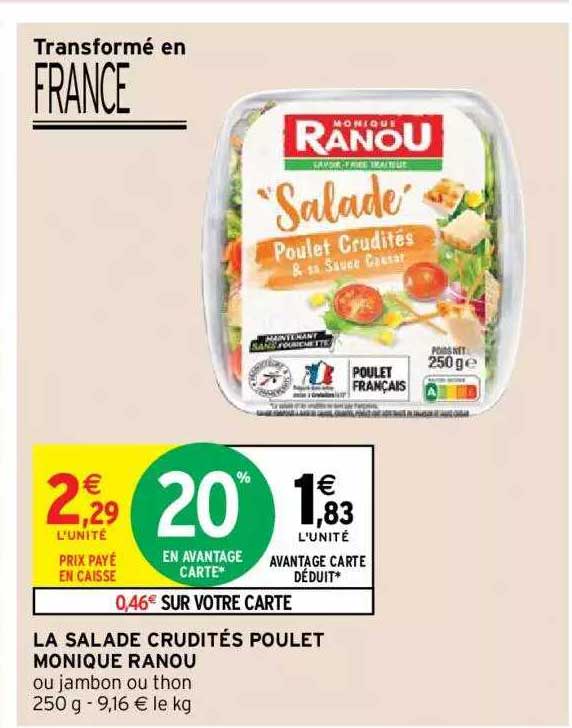 la salade crudités poulet monique ranou
