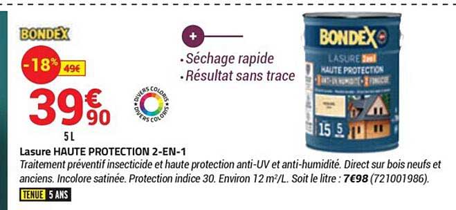 lasure haute protection 2-en-1 bondex