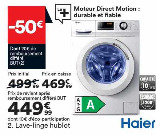 lave-linge hublot haier