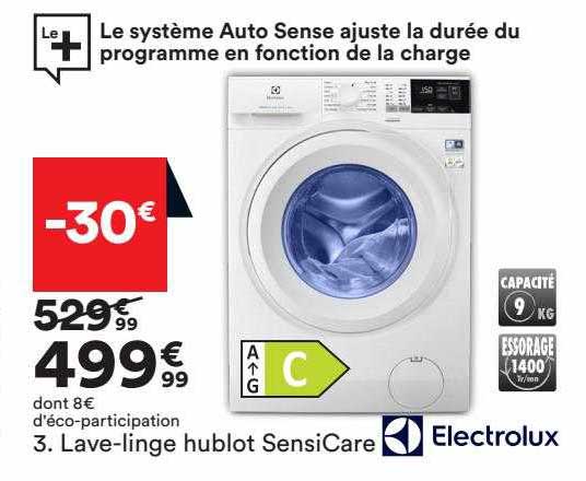 lave-linge hublot sensiCare electrolux