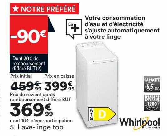 lave-linge top whirlpool