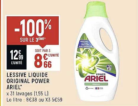 Lessive Liquide Original Power Ariel