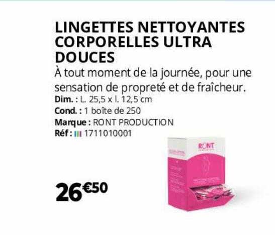 lingettes nettoyantes corporelles ultra douces