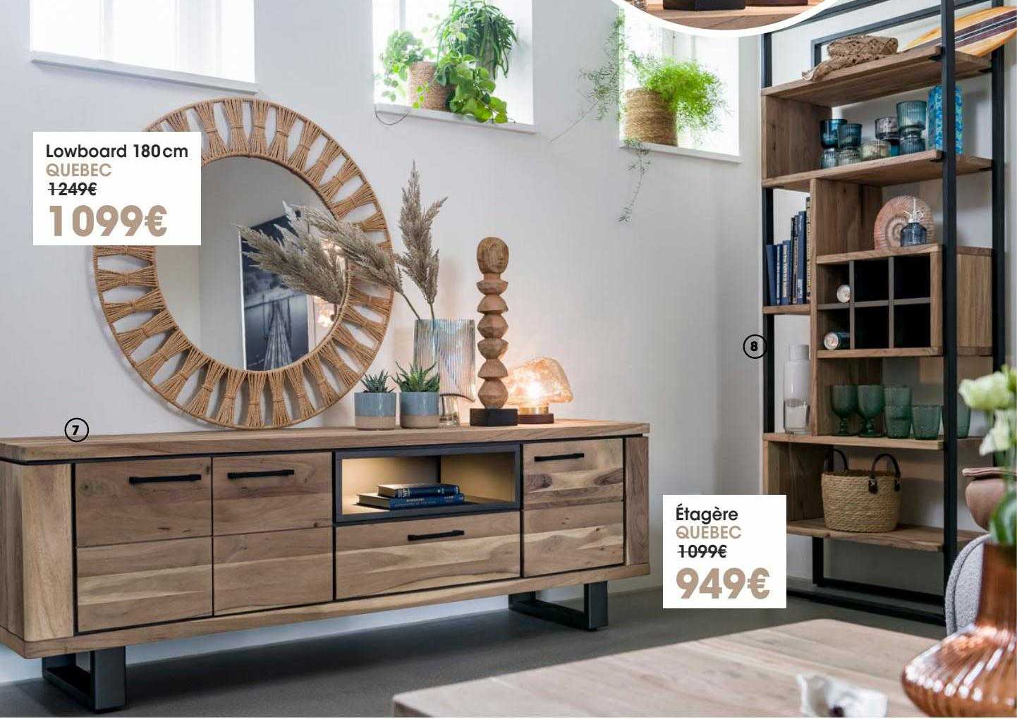 lowboard 180 cm québec, étagère québec