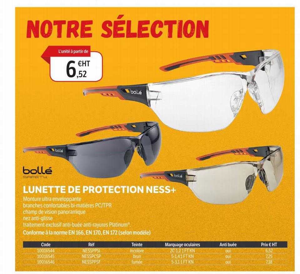 lunette de protection ness+ bollé