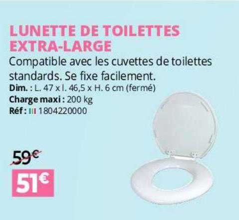 lunette de toilettes extra-large