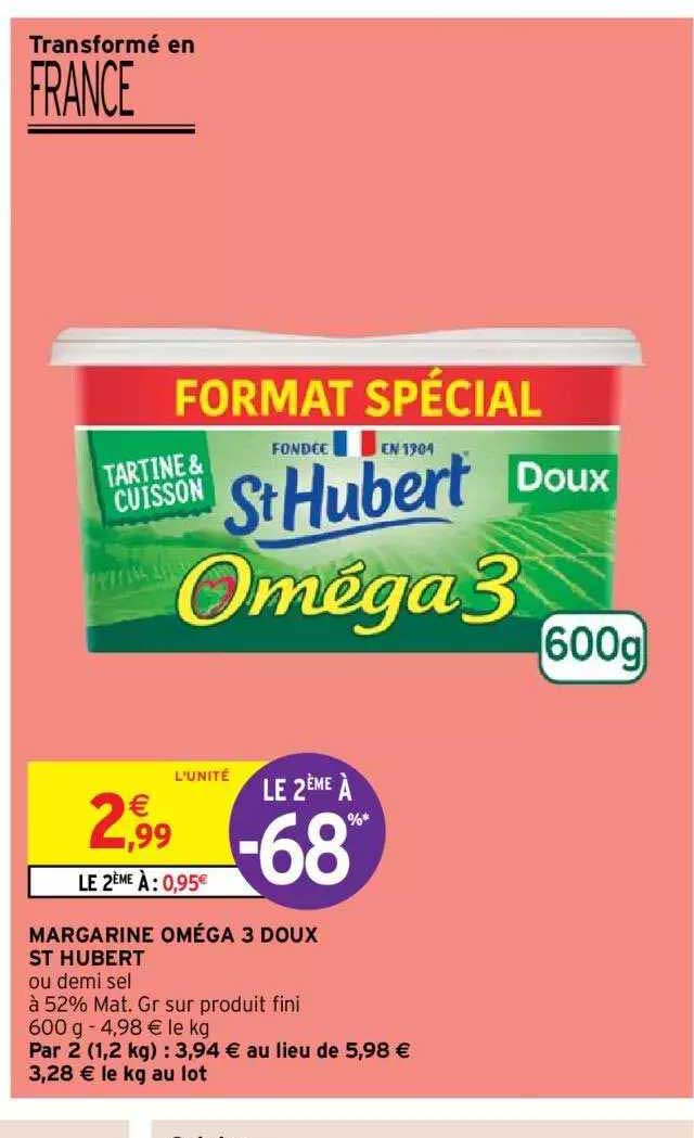Margarine Oméga 3 Doux St Hubert