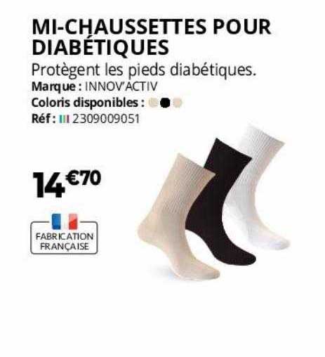 mi-chaussettes pour diabétiques