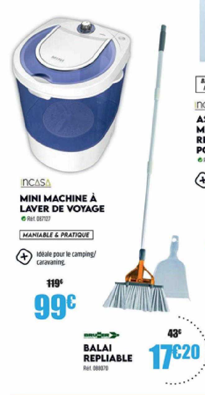 mini machine à laver de voyage incasa