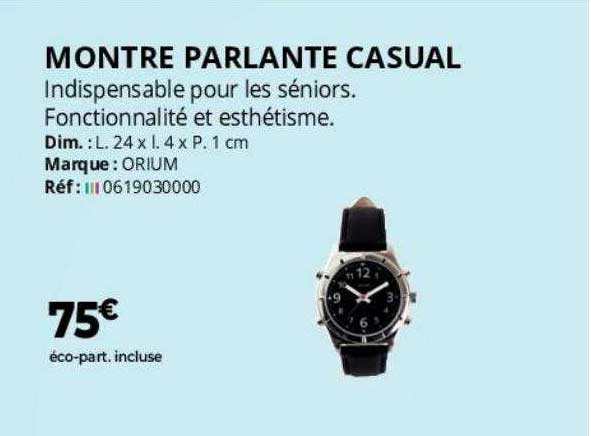 montre parlante casual