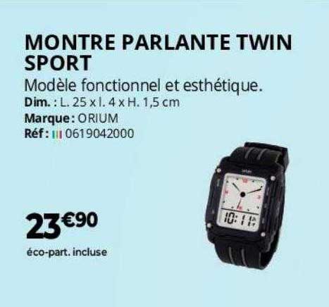 montre parlante twin sport
